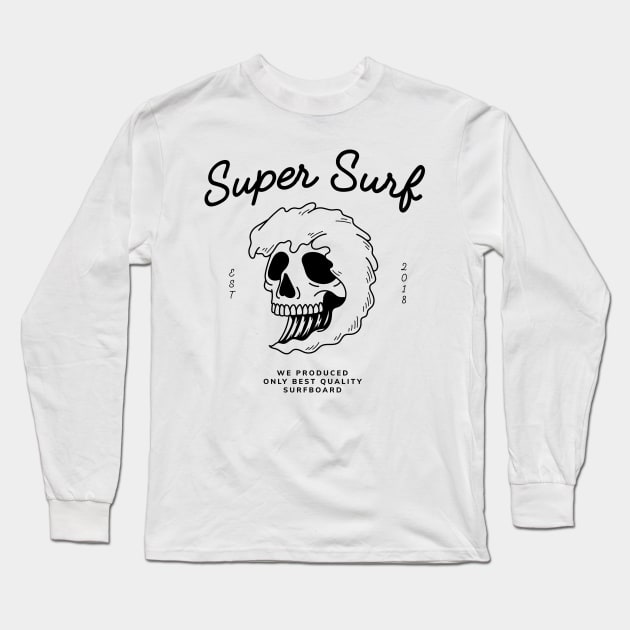 SUPER SURF Long Sleeve T-Shirt by Vixie Hattori